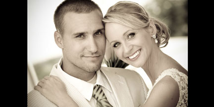Melissa & Ricky in Front of Church